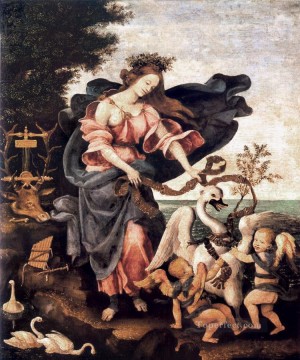 Pino Canvas - Allegory of Music or Erato 1500 Christian Filippino Lippi